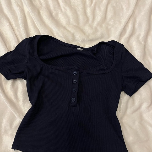 Navy Henley Short Sleeve - Picture 2 of 3